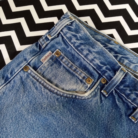 Vintage CARHARTT flannel lined jeans denim pants men's regular size 44 x 30 - b5 - Picture 4 of 8